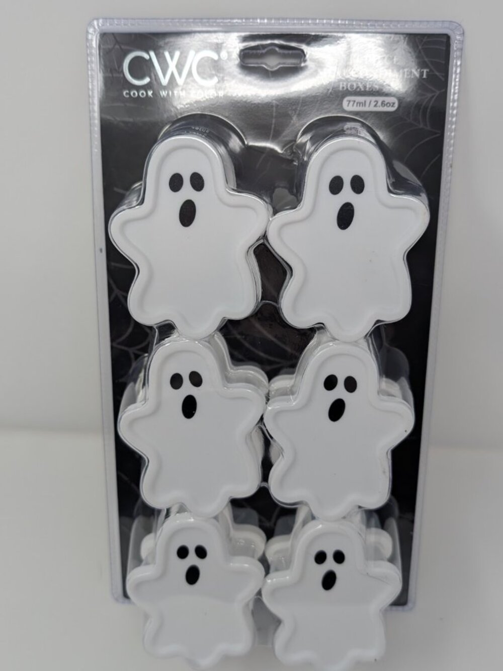 CWC Ghost Condiment Container Set – Halloween Food Storage Cups – New